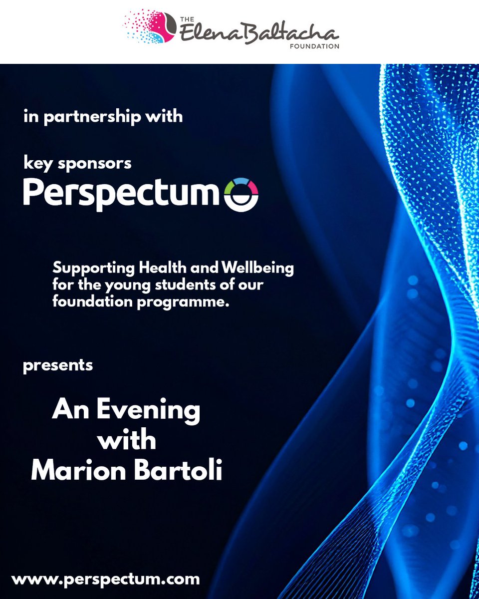 Nino Severino (@nseverino09) on Twitter photo We are proud to announce that <a href="/PerspectumGroup/">Perspectum</a> will be sponsoring a major fund raiser for The Foundation. ‘An Evening with Marion Bartoli’, former Wimbledon champion, aims to deliver a message of health and wellbeing to the young studentswho are in our foundation programme. We are proud to announce that <a href="/PerspectumGroup/">Perspectum</a> will be sponsoring a major fund raiser for The Foundation. ‘An Evening with Marion Bartoli’, former Wimbledon champion, aims to deliver a message of health and wellbeing to the young studentswho are in our foundation programme.