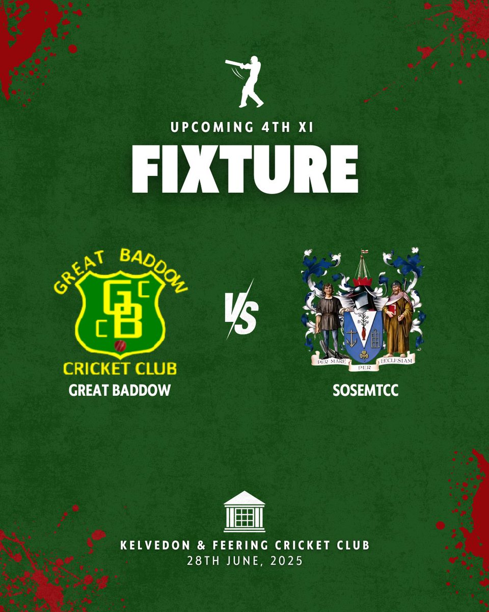 Our upcoming fixtures for our Saturday XIs!

Wishing all our teams the best of luck! 🏏

#seasiders #sosemtcc