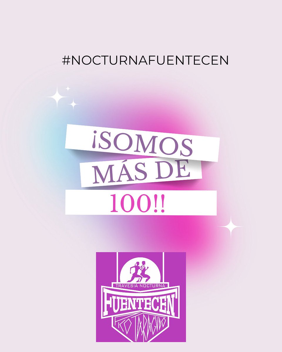 El Pico Taragudo🌾 (@picotaragudo) on Twitter photo ¡Ya somos más de 100 inscritos!!
Muchas gracias‼️🏆
Ahora la inscripción cuesta 15€, pero daos prisa porque a partir de los 401 cambiará de nuevo el precio!! No olvidéis al inscribiros que este año la solidaridad va para <a href="/chicosdeallan/">Los Chicos de Allan</a> 💪🏻
#nocturnafurntecen ¡Ya somos más de 100 inscritos!!
Muchas gracias‼️🏆
Ahora la inscripción cuesta 15€, pero daos prisa porque a partir de los 401 cambiará de nuevo el precio!! No olvidéis al inscribiros que este año la solidaridad va para <a href="/chicosdeallan/">Los Chicos de Allan</a> 💪🏻
#nocturnafurntecen
