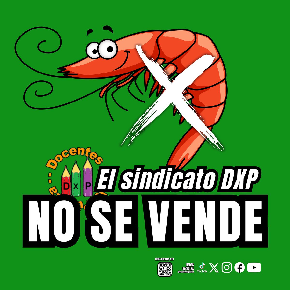 🦐 En DXP NO NOS CALLAMOS… ni NOS SENTAMOS A MESA PUESTA 😉
📍Estamos donde hay que estar: EN LOS COLES, con LA PÚBLICA 💚 y con TU LUCHA 💪
🍊 SOMOS DOCENTES. SOMOS LA VOZ QUE NO SE COMPRA.

#NoSomosUnSindicatoComeGambas
#DXPdesdeelCorazóndelaPública