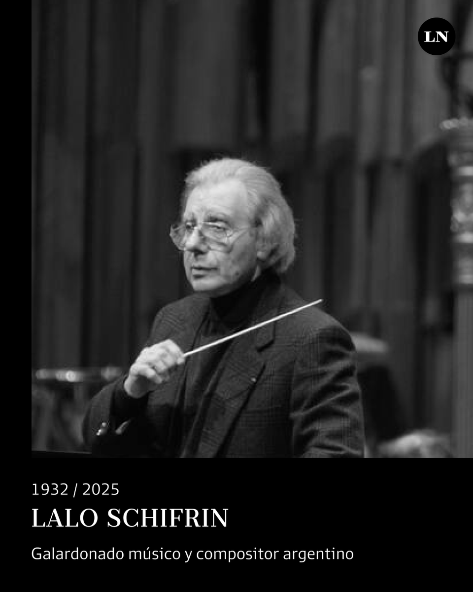 LANACION's tweet photo. Murió Lalo Schifrin, galardonado músico y compositor argentino, a los 93 años.

A lo largo de su prolífica carrera, compuso la música de series y películas como Misión: Imposible y Harry el sucio, con un estilo que combinaba diversos géneros musicales. Su época dorada se ubica en las décadas de 1960 y 1970, cuando produjo varias bandas sonoras para cine y televisión que hoy se consideran clásicos.

✍️ Mauro Apicella
https://t.co/6shwA03peC