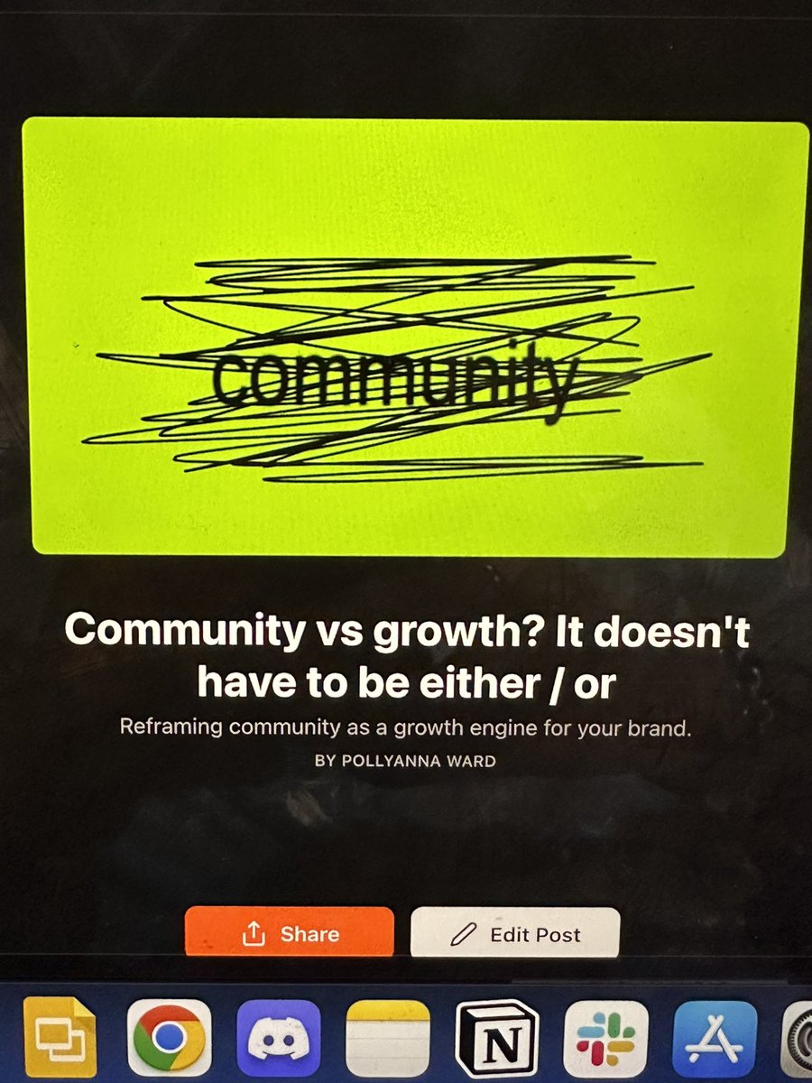 Brands don’t build community, people do.

Latest Substack now out

open.substack.com/pub/pollyannaw…