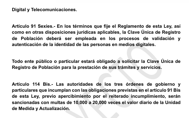 Ramiro_Escoto's tweet photo. Este es el proyecto de la #Curp con #Biometricos que ha sido autorizada prácticamente por las cámaras... Es importante que la conozcas porque... No hay forma de librarla... https://t.co/asrRhlbXeN