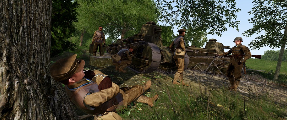 BrokenPact1939's tweet photo. 'Woodland Poachers'

FT-17's of the 2nd Light Tank Brigade, Summer 1939

#Arma3 #WW2 #Althistory #Modding https://t.co/bBuabotcNd