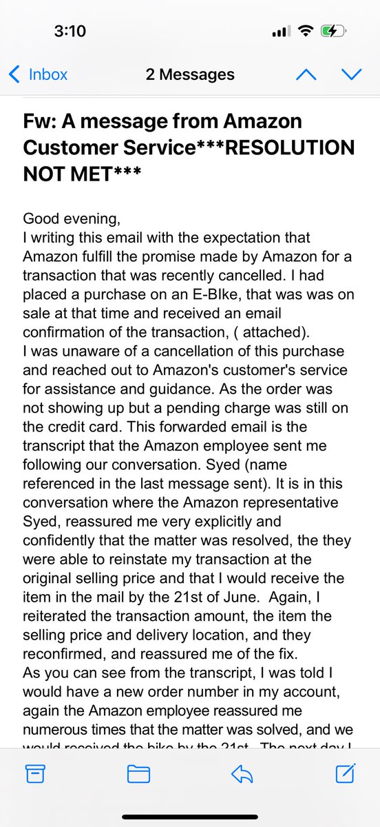 mandy54457's tweet photo. Pretty disappointed in Amazon! My son worked extremely hard for this and your customer service department assured us it was taken care of! Disheartening to get a “sorry can’t do anything for you with this!” @amazon @AmazonHelp https://t.co/9DVTA0nUv7