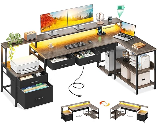 I just received a contribution towards AODK L Shaped Desk with 5 File Drawers, 75" Reversible L Shaped Computer Desk with Power Outlet &amp; LED Strip, Office Desk with Storage She from icarusdeathbloom via Throne. Thank you! throne.com/icarusdeathblo… #Wishlist #Throne