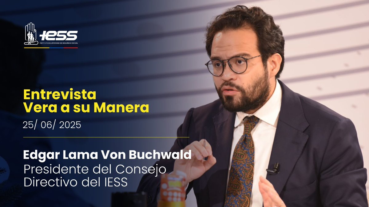 #IESSenMedios | <a href="/Edgarjoselama/">Edgar José Lama</a>, presidente del Consejo Directivo del <a href="/IESSec/">IESS</a>, abordó en <a href="/Vera_ASuManera/">Vera...A Su Manera</a>:

✅Situación actual
✅Necesidad de reformas estructurales
✅Compromiso con una gestión eficiente

Mira la entrevista completa⤵️
youtu.be/ZFK0kzx_Mhw