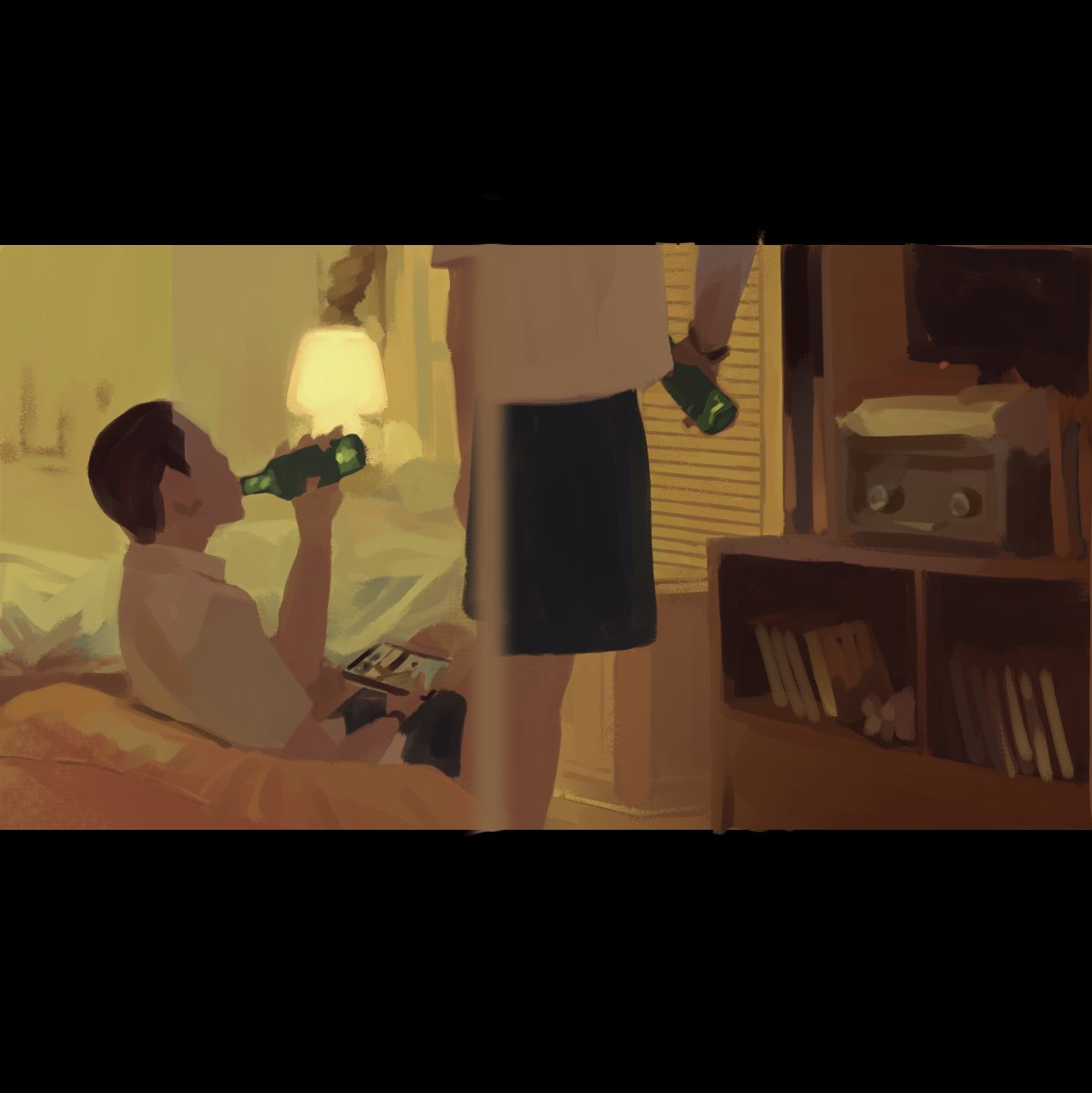 pkaykim's tweet image. beating artblock with a stick by studying lovesick the series