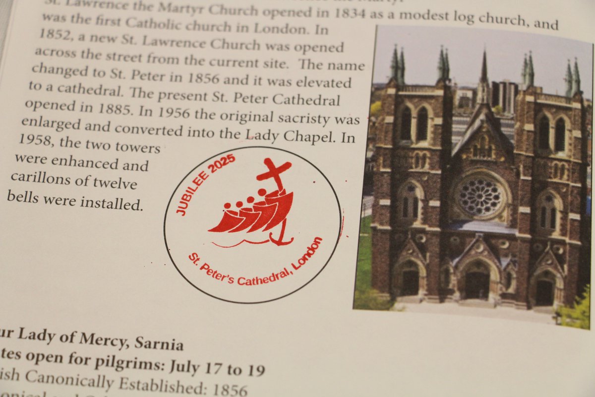 Join us at the Cathedral this weekend for the celebration of the Jubilee Year and the 140th anniversary of its dedication. It is our first Jubilee Year Pilgrimage stop in the Diocese. The schedule of events is at  dol.ca/jubilee-london…. Remember to get your handbook stamped!