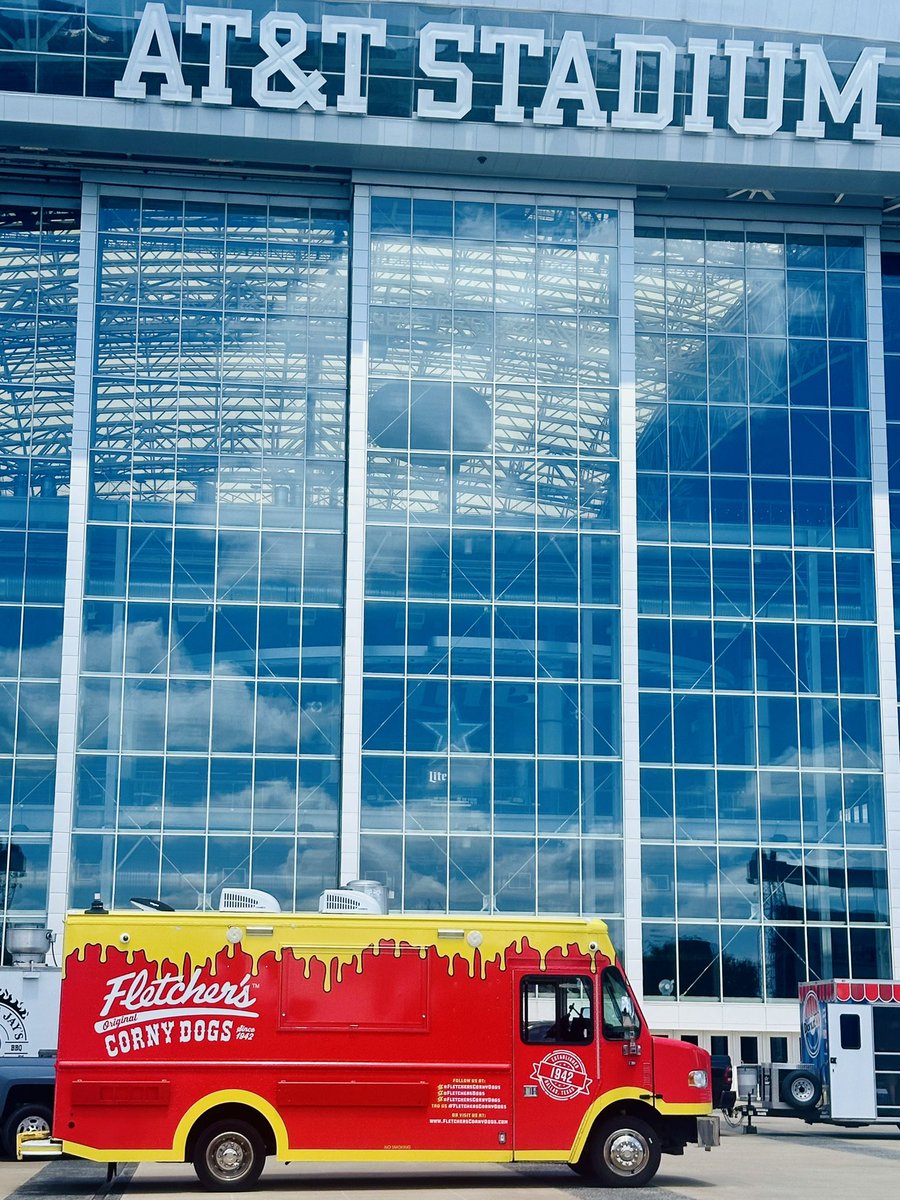 Kicking off summer with Corny Dogs at <a href="/ATTStadium/">AT&T Stadium</a> ! Huge thanks for having us out for Kids Day — nothing better than serving up a Texas tradition to the next generation. 🌭💙 #StayCorny #TexasTradition