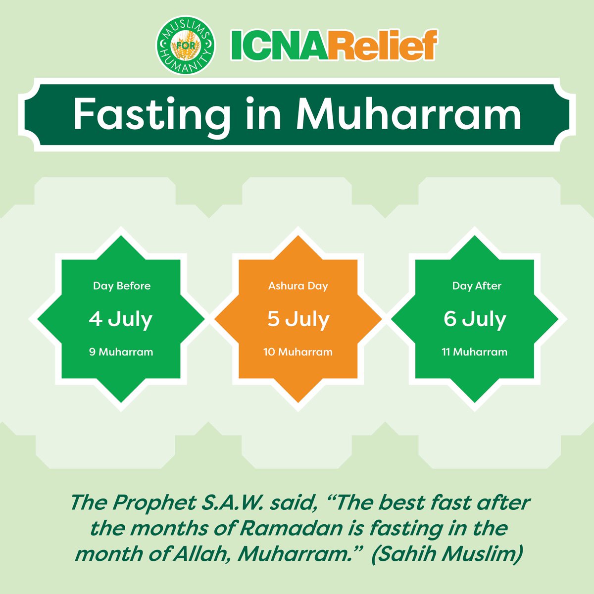 The month of Muharram is one of the most sacred in Islam—second only to Ramadan. Fasting on the 9th and 10th (or 10th and 11th) brings immense reward and honors the legacy of Prophet Musa (AS). Let’s begin the Islamic New Year with reflection, devotion, and renewed intentions.