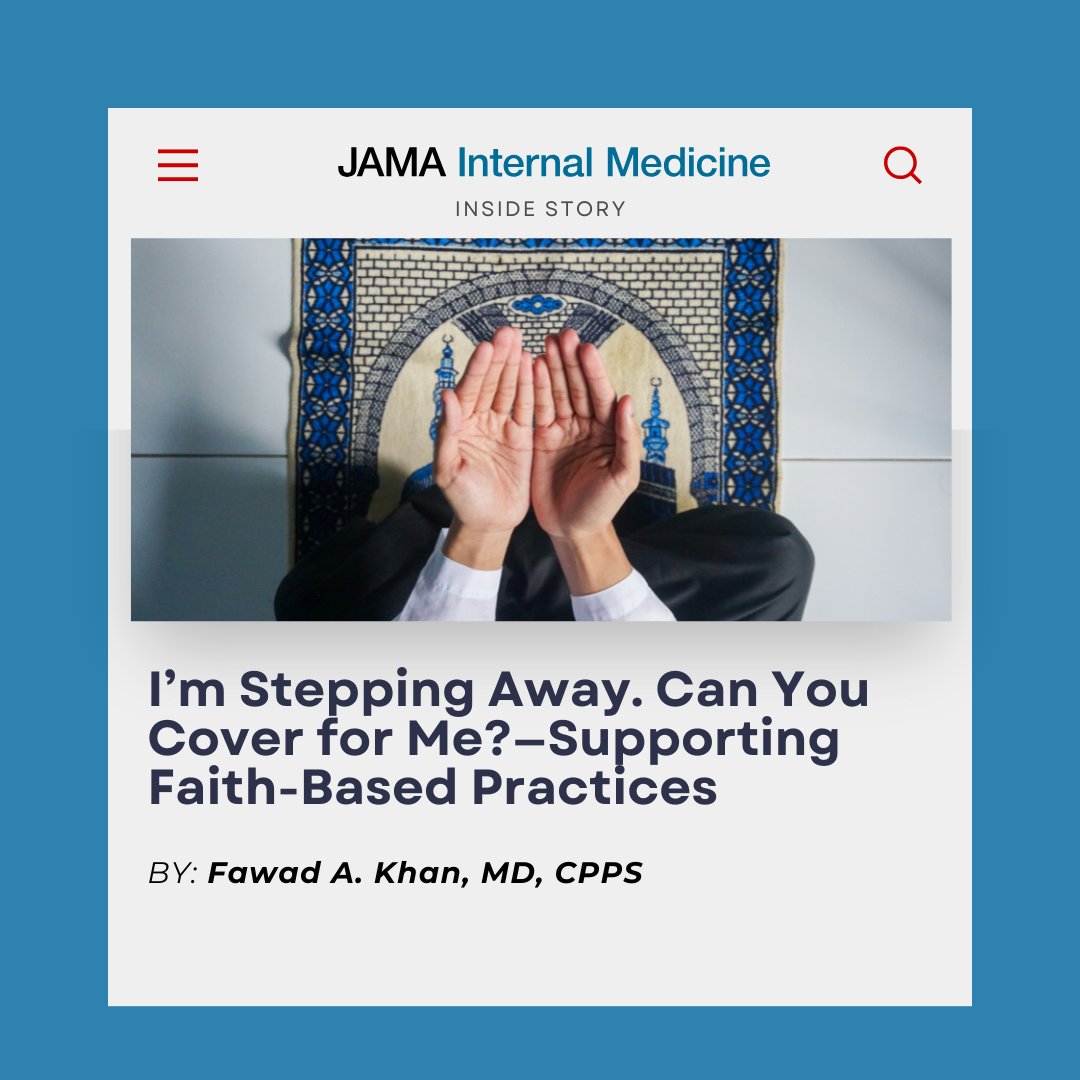 AMHP (@muslimhealth) on Twitter photo AMHP-New Orleans President, Dr. Fawad Khan, has been published in the prestigious <a href="/JAMAInternalMed/">JAMA Internal Medicine</a>!
The renowned journal accepts <10% of submissions, making this remarkable achievement a testament to Dr. Khanโs dedication to advancing healthcare.๐
๐ jamanetwork.com/journals/jamaiโฆ AMHP-New Orleans President, Dr. Fawad Khan, has been published in the prestigious <a href="/JAMAInternalMed/">JAMA Internal Medicine</a>!
The renowned journal accepts <10% of submissions, making this remarkable achievement a testament to Dr. Khanโs dedication to advancing healthcare.๐
๐ jamanetwork.com/journals/jamaiโฆ