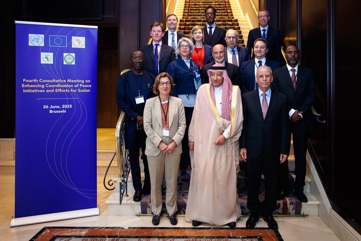 IGADPeace's tweet image. 📍 Brussels, Belgium. 26 June 2025.
Hon. @lawrncekorbandy, IGAD Special Envoy to Sudan, participated in the Fourth Consultative Meeting on Sudan held in Brussels. Areas of focus were: fostering coordination among peace efforts and exploring pathways toward de-escalation,…