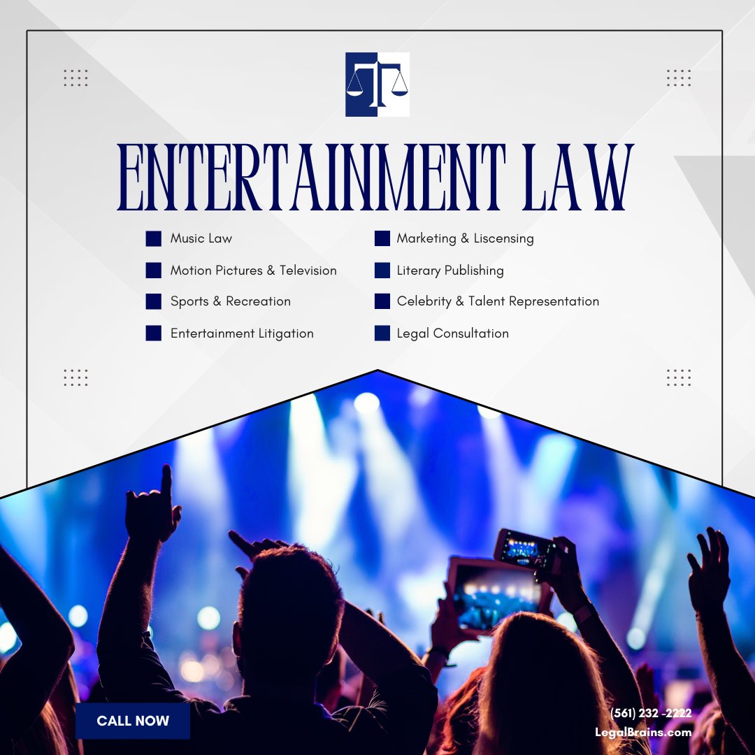 PeterTicktin's tweet image. 🎬🎤🎶 Lights, camera, contracts! At The Ticktin Law Group, we’ve got your back in every corner of the entertainment industry. Don’t sign without us. 📄⚖️
📞 Call now: (561) 232-2222
💻 LegalBrains.com
#EntertainmentLaw #MusicLaw #FilmLaw #LicensingLaw #CreativeRights