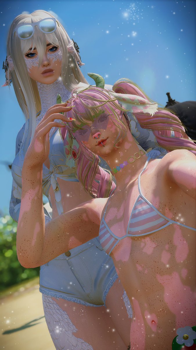 FFXIV_Ichigo's tweet photo. I love finding homies out in the wild!~ :D Namely @Batorrii 
I'm out at the #ffxivsummerbash so come say hello to the moo-cow!~ https://t.co/FvXN2N5QWe