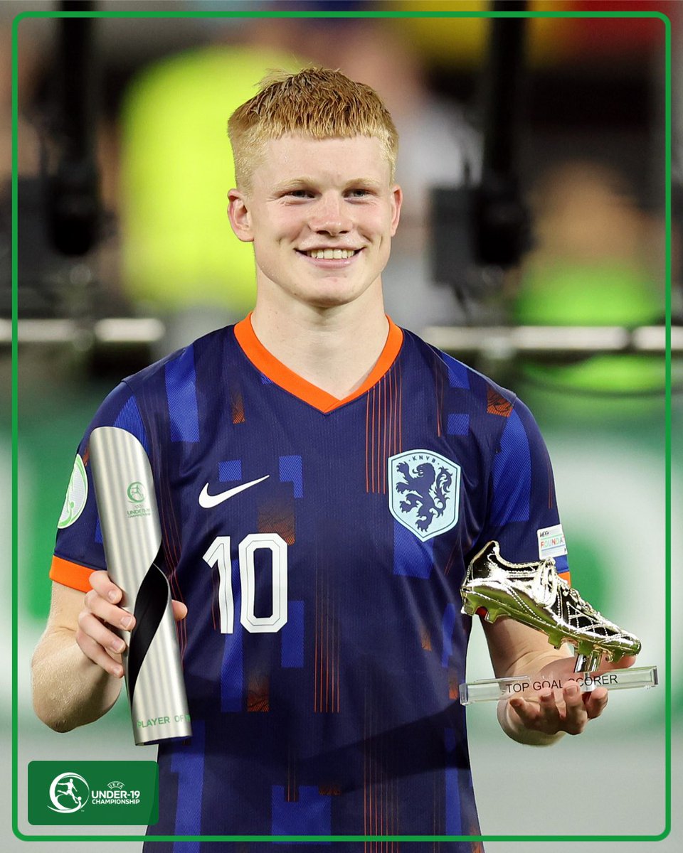The #U19EURO Player of the Tournament, Kees Smit! 🌟