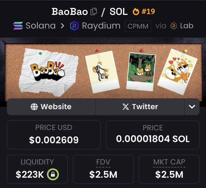 ok got in just under 2M $BAOBAO
