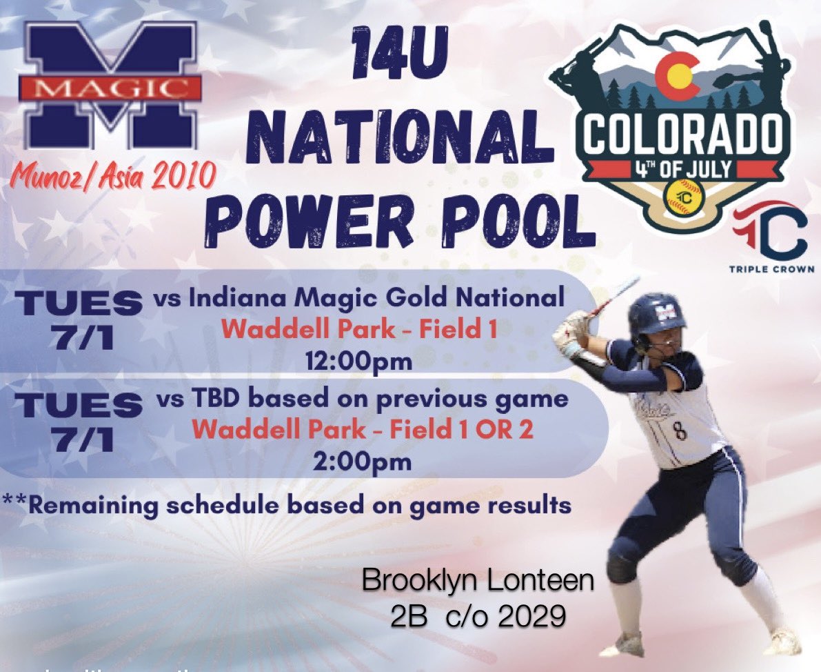 Brooklyn Lonteen 2029 (@blonteen2029) on Twitter photo Next up <a href="/COSparkFire/">CO 4th of July</a> 14u National Power Pool ✨🥎✨ #gomagic <a href="/LineDsoftball/">Line Drive Media</a> <a href="/LegacyLegendsS1/">Legacy & Legends Softball</a> <a href="/CoastRecruits/">Coast 2 Coast Recruits</a> <a href="/LM_Munoz_Asia/">Lady Magic Munoz- Asia</a> <a href="/SBRRetweets/">Softball Recruiting Reposts</a> Next up <a href="/COSparkFire/">CO 4th of July</a> 14u National Power Pool ✨🥎✨ #gomagic <a href="/LineDsoftball/">Line Drive Media</a> <a href="/LegacyLegendsS1/">Legacy & Legends Softball</a> <a href="/CoastRecruits/">Coast 2 Coast Recruits</a> <a href="/LM_Munoz_Asia/">Lady Magic Munoz- Asia</a> <a href="/SBRRetweets/">Softball Recruiting Reposts</a>