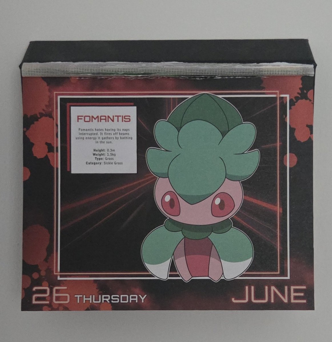CraigTCFC3's tweet photo. Fomantis The Grass Type Was Thursday 26th June 2025 Pokemon🔴⚪️⚫️ #CRAIG3 #Nickname #Fomantis #Grass #June #Calendar #Pokemon #GalaxyS25 #GottaCatchThemAll https://t.co/PSB9YKauV0