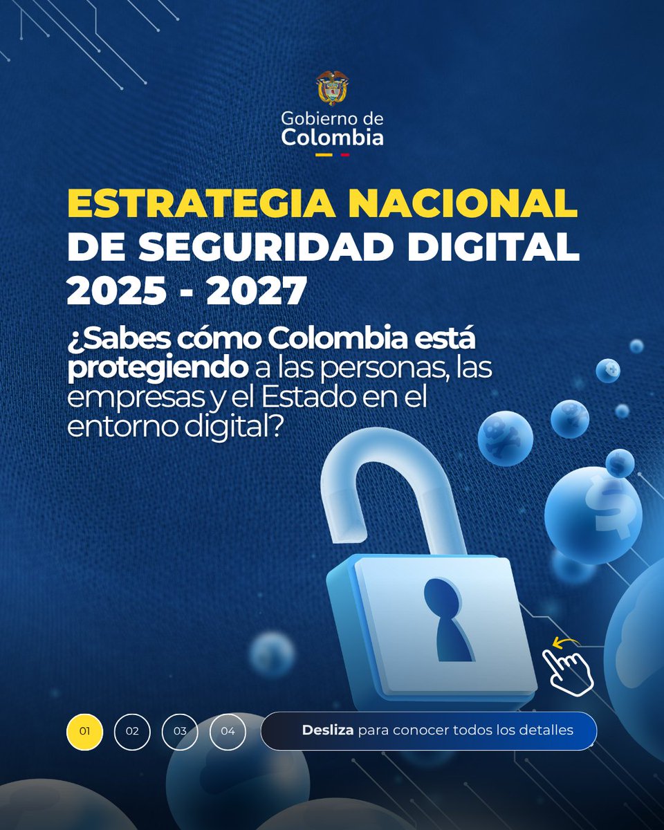 transformadigco's tweet photo. Desde la protección de servicios esenciales hasta la formación de talento digital, Colombia avanza hacia un entorno más seguro, confiable y preparado.

📥 Conoce más y descarga la #EstrategiaDeSeguridadDigital completa aquí 👉 https://t.co/MlvXzyIR4F https://t.co/UtRiT8Ejmk