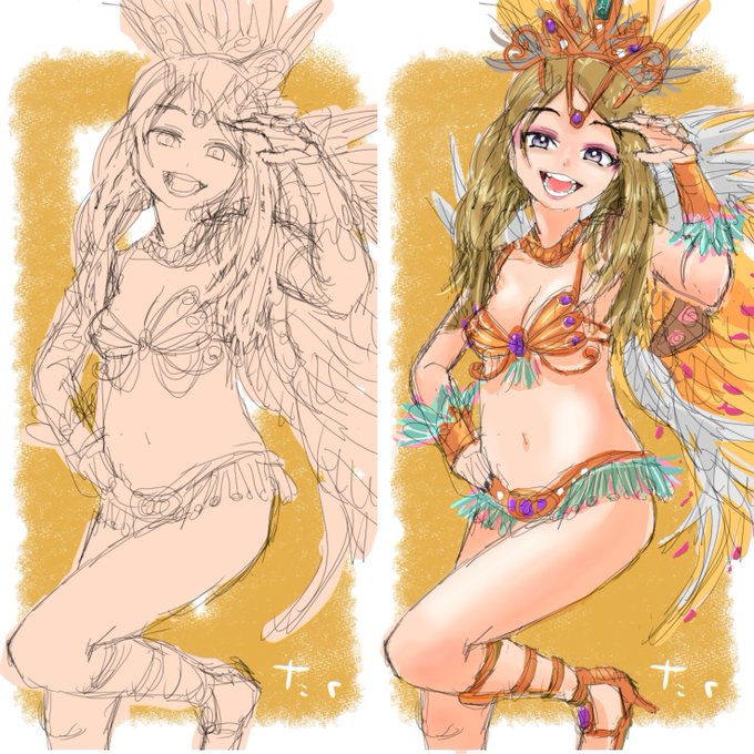 サンバガール33💃(ブラッシュアップ)  
#イラスト #illustration 