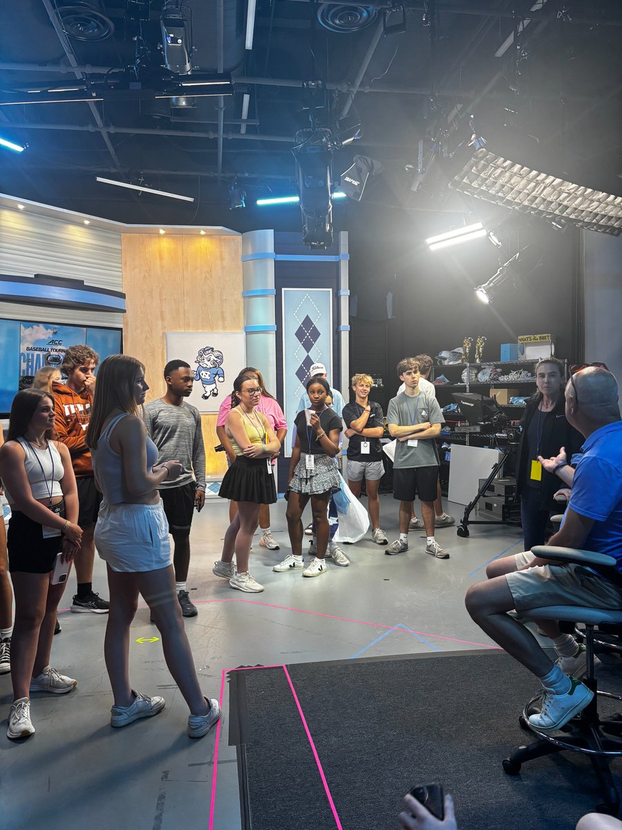 Thank you to Lauren George, director of <a href="/accnetwork/">ACC Network</a>, for showing the students around the ACC Network Studio and answering all our questions!
