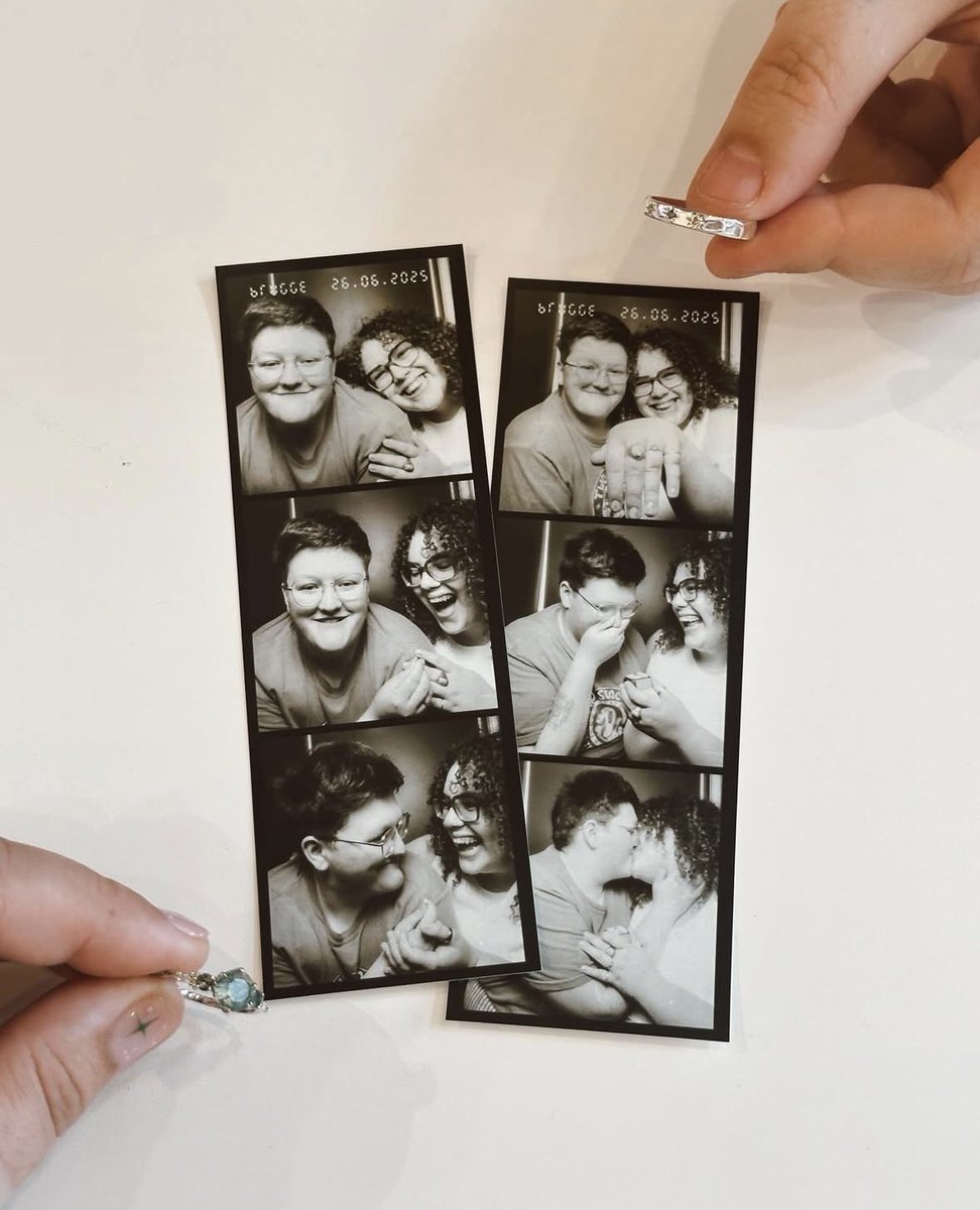 hiiii so i got engaged today 💍🩶

me and my gf (now fiancée!!!) both proposed in the same place, with the exact same idea 😭

DOUBLE LESBIAN PROPOSAL !!!!!