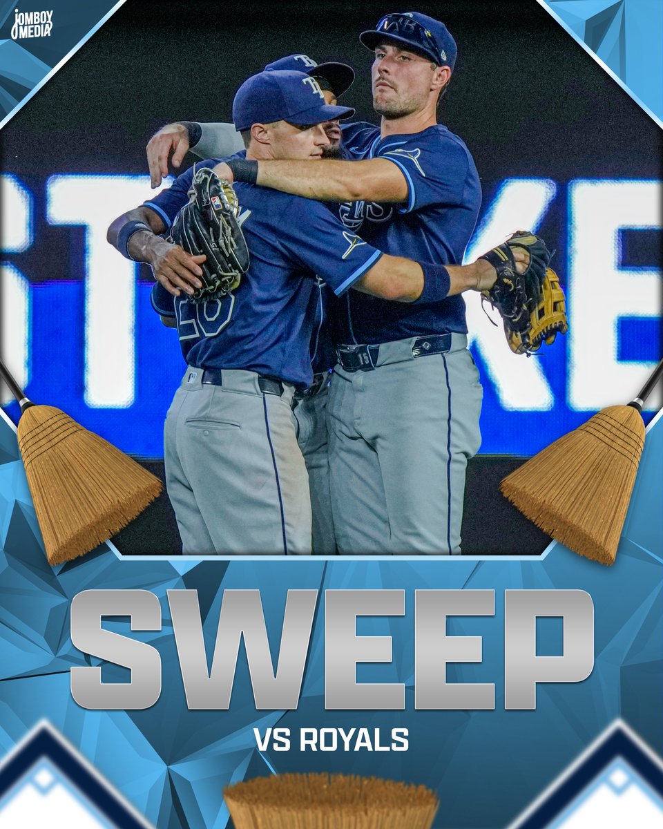 Rays sweep the Royals and are now a half game back of the Yankees for the A.L. East lead!