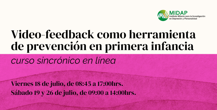 Queda poco para comenzar la octava versión del curso "Video-feedback como herramienta de intervención en Primera Infancia", impartido por Marcia Olhaberry, Catalina Sieverson y María José León, investigadoras de MIDAP con amplia trayectoria.

Más info en midap.org/curso-video-fe…