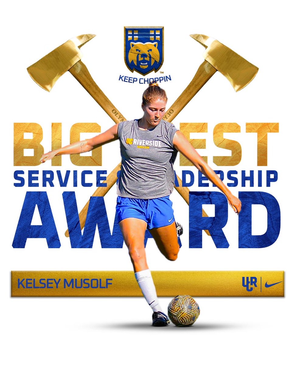 UC Riverside Women's Soccer (@ucr_wsoccer) on Twitter photo A leader on and off the pitch.
Kelsey Musolf is your UC Riverside recipient of the <a href="/BigWestSports/">The Big West</a> Service and Leadership Award!
🔗 bit.ly/4kgqglZ
#GoHighlanders A leader on and off the pitch.
Kelsey Musolf is your UC Riverside recipient of the <a href="/BigWestSports/">The Big West</a> Service and Leadership Award!
🔗 bit.ly/4kgqglZ
#GoHighlanders