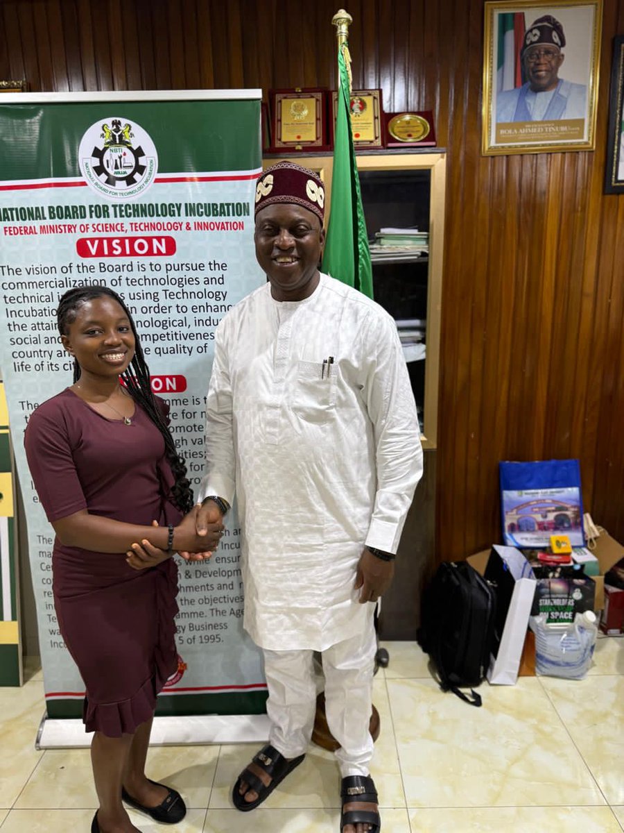 A LIFE-CHANGING ENCOUNTER: Dr. K.K. Raji Grants Full Scholarship to Youngest NBTI Staff, Godspet Chimaramma Nnamdi.

In a deeply moving and spontaneous act of compassion, the Director General/CEO of the National Board for Technology Incubation (NBTI), Dr. Kazeem Kolawole Raji,