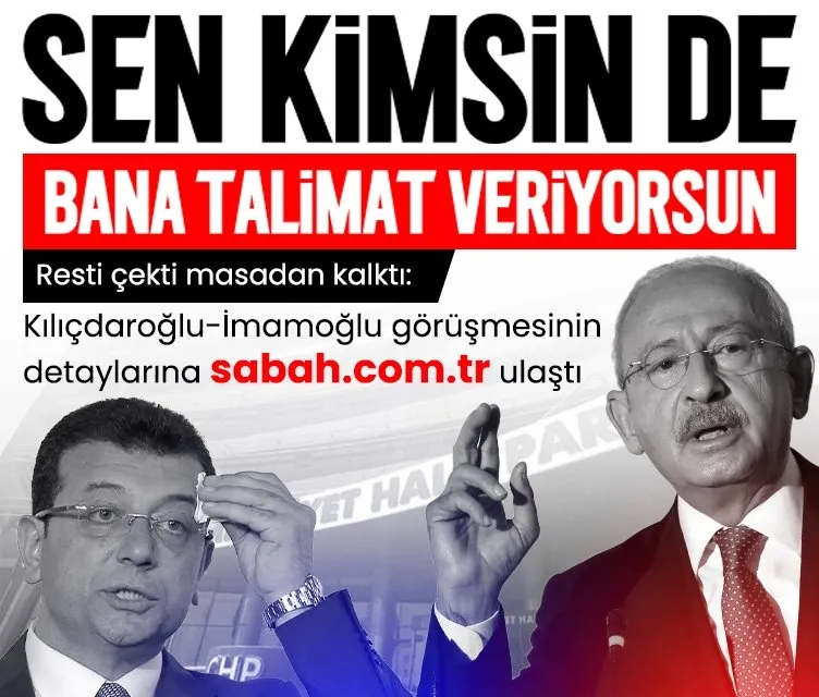 🔴Kılıçdaroğlu'nun İmamoğlu ziyaretinde kavga!

İmamoğlu, Kılıçdaroğlu'na, "Kurultay meselesi çok uzadı. Özgür bey ile buluşun. Beraber bir açıklama yapın, bu konu artık kapansın." deyince masada gerginlik yaşanıyor. 
Kılıçdaroğlu, İmamoğlu'nun hadsizlik yaptığını belirterek,