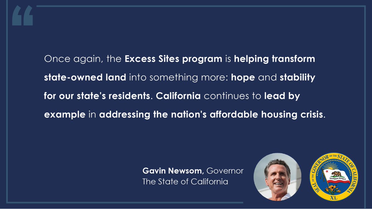 California HCD (@california_hcd) on Twitter photo Today, 94 homes for low-income seniors and families have broken ground in Stockton – a project made possible by <a href="/CAgovernor/">Governor Gavin Newsom</a> Newsom’s 2019 Executive Order and Excess Sites Program, which transforms underutilized state land into affordable housing. 1/3 <a href="/CAbcsh/">CA Business, Consumer Services and Housing Agency</a> Today, 94 homes for low-income seniors and families have broken ground in Stockton – a project made possible by <a href="/CAgovernor/">Governor Gavin Newsom</a> Newsom’s 2019 Executive Order and Excess Sites Program, which transforms underutilized state land into affordable housing. 1/3 <a href="/CAbcsh/">CA Business, Consumer Services and Housing Agency</a>