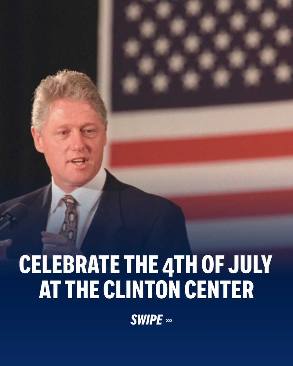 ClintonCenter's tweet image. Presidential Center 🤝 Fourth of July
🇺🇸 NEW: We're celebrating Independence Day with FREE museum admission, including the permanent exhibits and our new exhibit, “Portraits From a Presidency,” as well as family-friendly activities.
🎆 More info: bit.ly/40mbTVX…