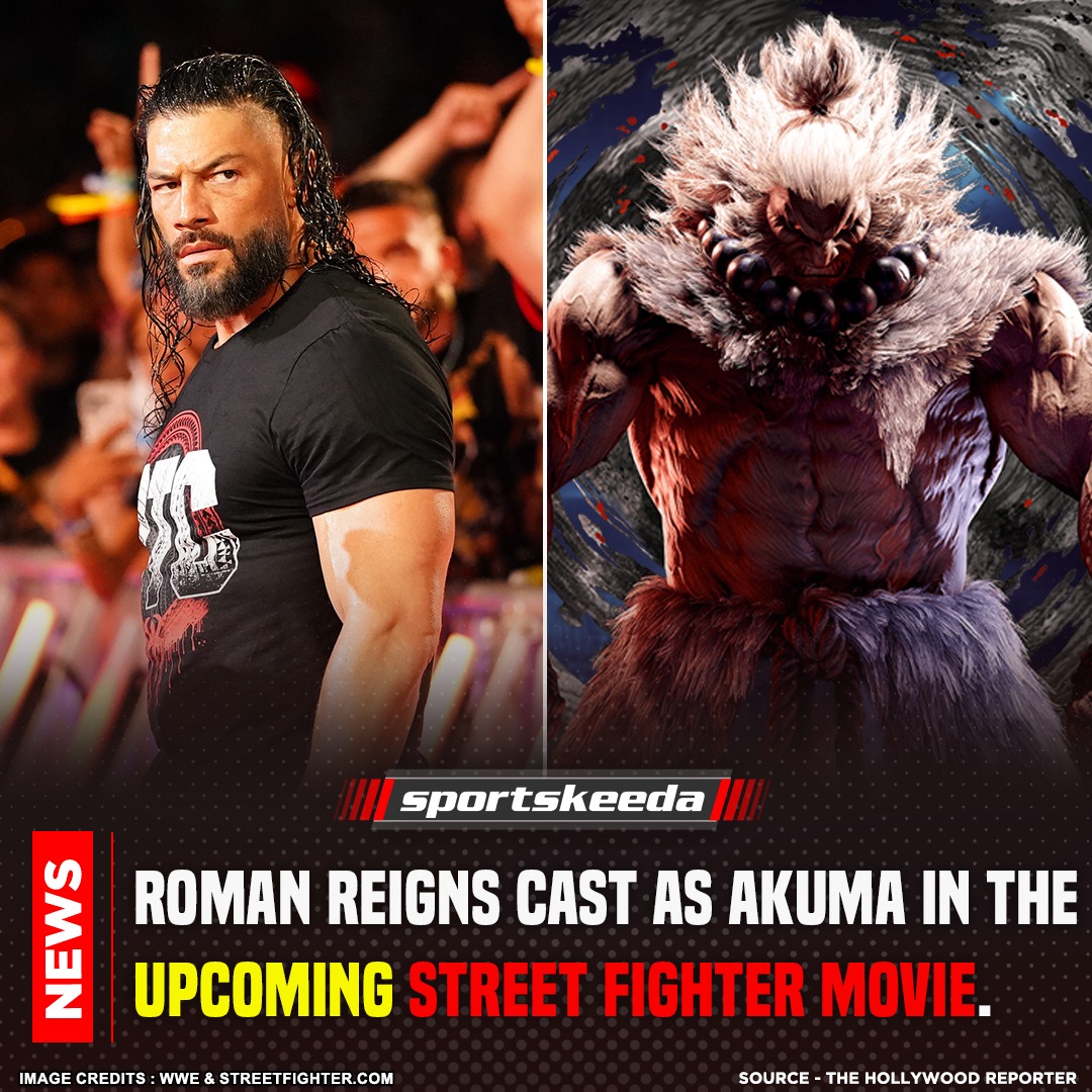 SKWrestling_'s tweet image. Roman Reigns is playing Akuma in the upcoming live-action Street Fighter movie.