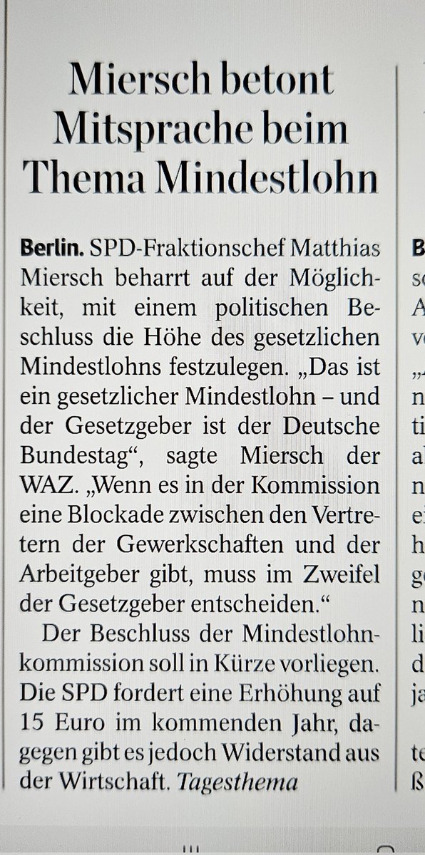Eindeutig lag die #SPD zu lange in der Sonne. Wer soll das bezahlen? Dann wird A: wieder alles teurer und B: die anderen Lohne müssen auch erhöht und angepasst werden.
