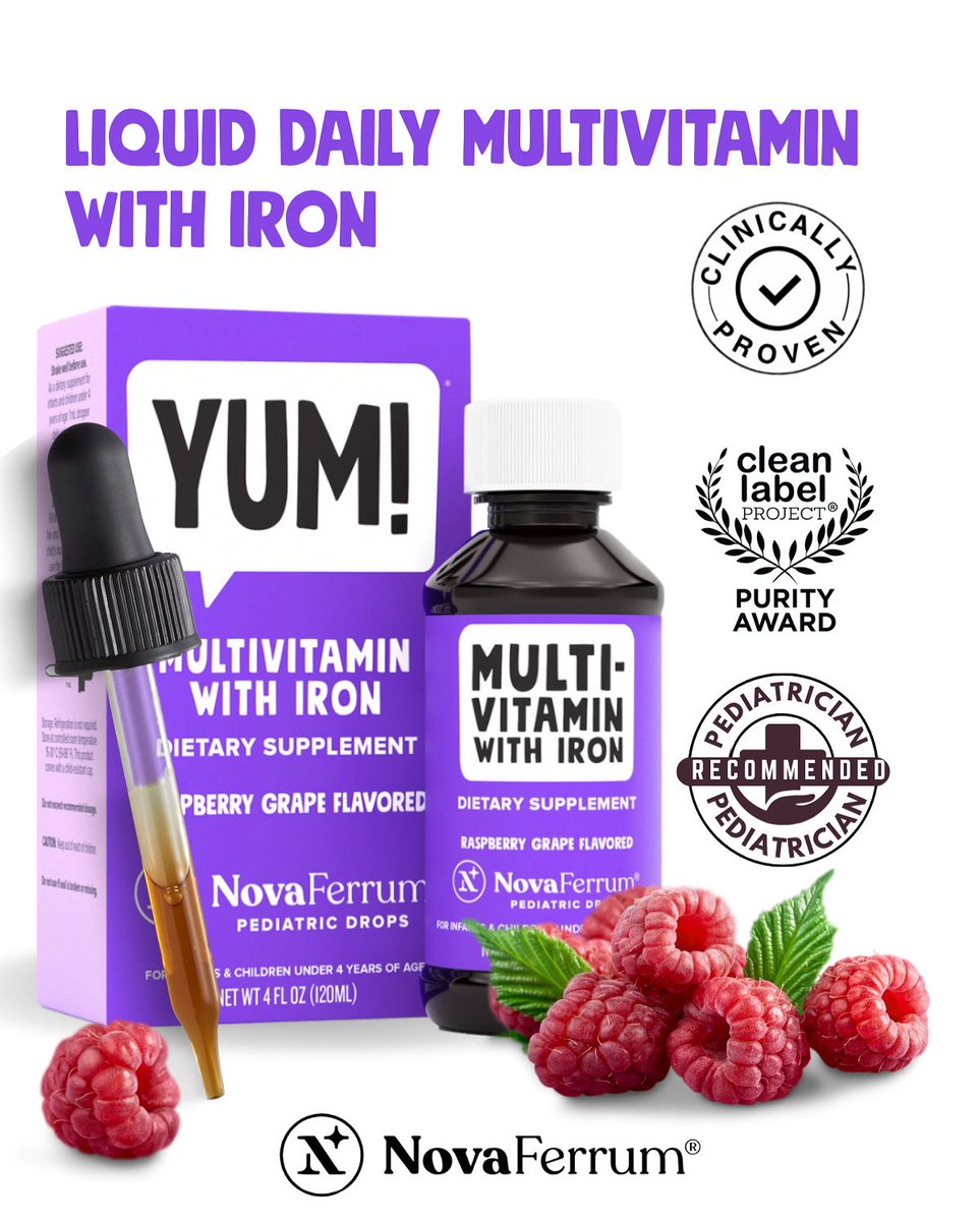 💜Our liquid multivitamin not only has the clean label project purity award, but is clinically proven to boost Iron levels effectively, thanks to our powerful blend of iron and essential vitamins that work together to help rebuild and maintain healthy iron stores. #kids #health