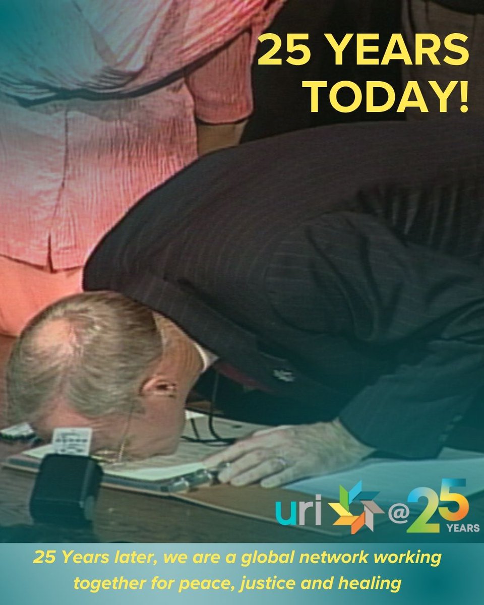 🎉 URI celebrates 25 years of promoting enduring daily interfaith cooperation, violence prevention, and peace, justice, and healing! 
Join us in our mission—donate today to make a difference! 🌍❤️ Read more: uri.org/uri-story/2025…
#URI25