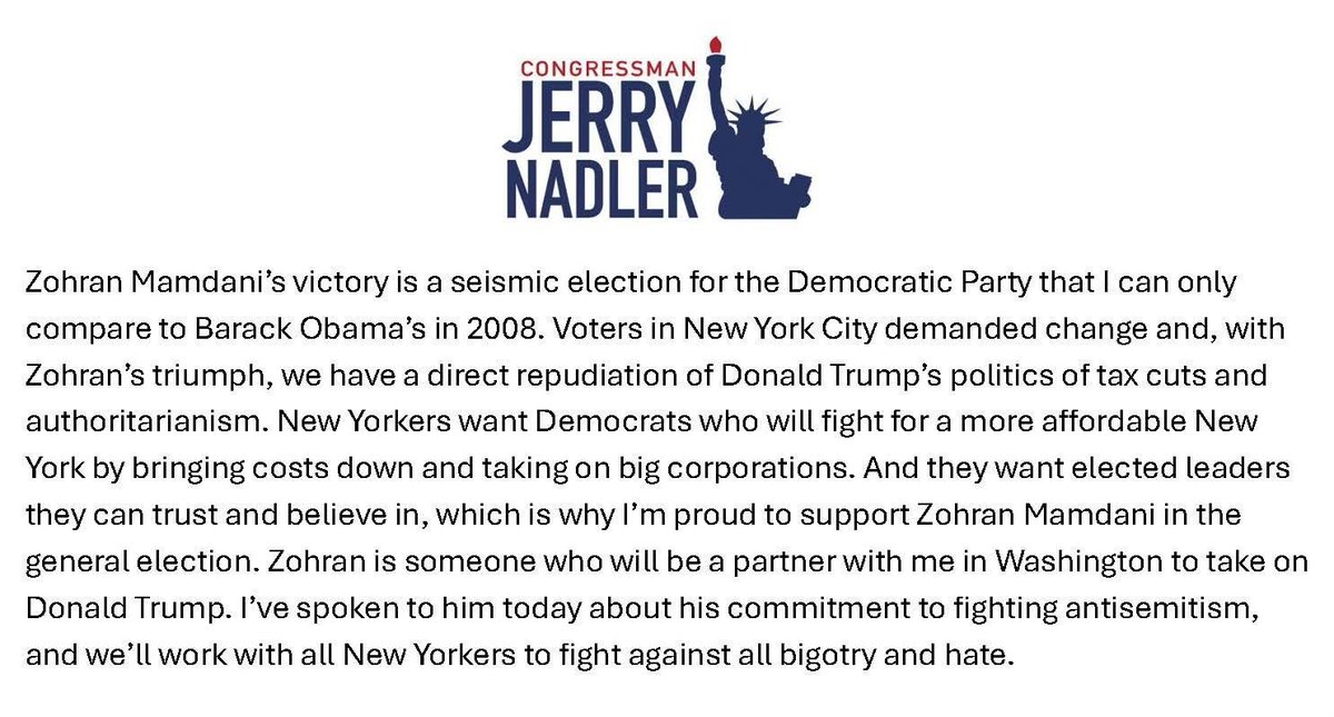 Dan Wilson 🌹 (@dwclash) on Twitter photo <a href="/grandmanys/">carol</a> <a href="/ZohranKMamdani/">Zohran Kwame Mamdani</a> <a href="/RepJerryNadler/">Rep. Nadler</a> Nope, Nadler’s brief statement directly addresses Zohran’s commitment to fighting antisemitism. <a href="/grandmanys/">carol</a> <a href="/ZohranKMamdani/">Zohran Kwame Mamdani</a> <a href="/RepJerryNadler/">Rep. Nadler</a> Nope, Nadler’s brief statement directly addresses Zohran’s commitment to fighting antisemitism.