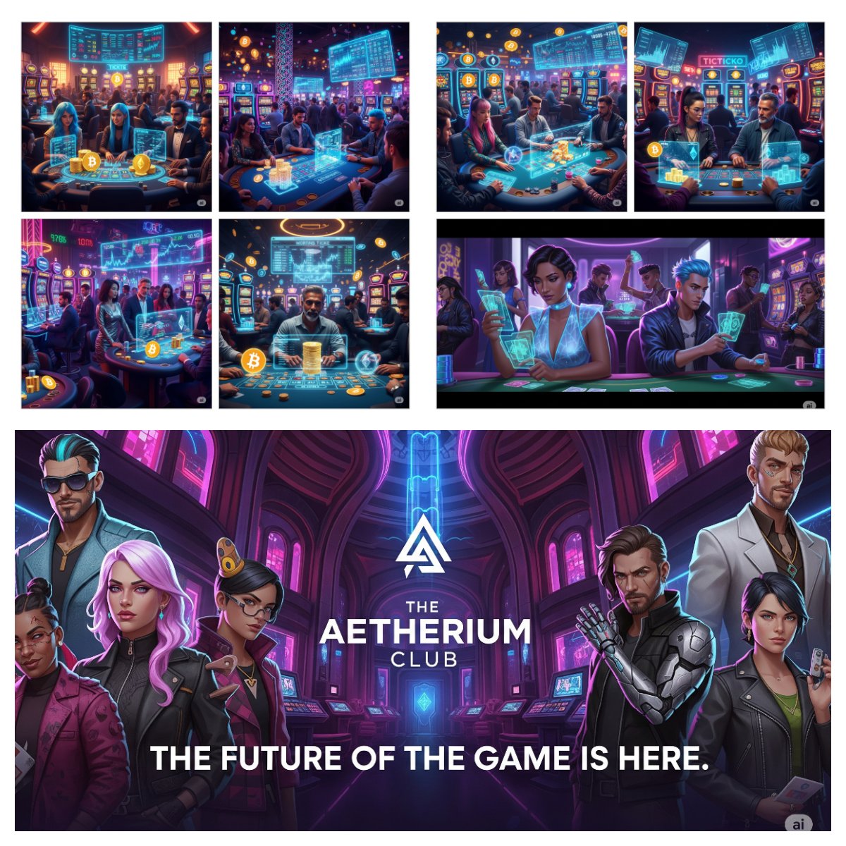 AetheriumClub's tweet image. The Genesis Blitz is complete. Thank you to our amazing community for the launch support!

The Aetherium Club is officially open. 

THE FUTURE OF THE GAME IS HERE.

Explore the full Genesis gallery: 
bit.ly/3HXO5RV

#NFTcollection #NFTCommunity #AetheriumClub #CryptoArt