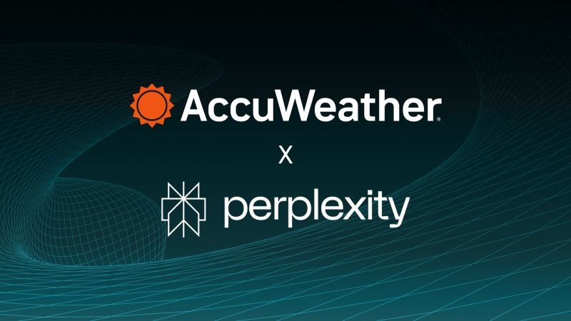 rlacombe's tweet photo. ☀️ + 🤖 = 🦾 

So excited to see Perplexity partner with our acquirer AccuWeather to deliver the most accurate weather and air quality forecasts to their fast-growing user base! 

Congrats @StevenRSmith @AravSrinivas! https://t.co/R4bc11h4tJ