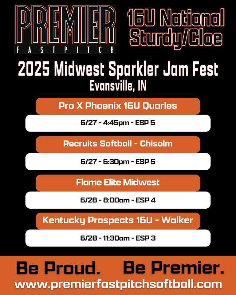 SadieGWalsh's tweet image. Come watch us play this weekend in Evansville, Indiana!
@Sturdy32 @mrcloe04 @daccwsb @Loggersoftball @kcc_softball @CobrasParkland