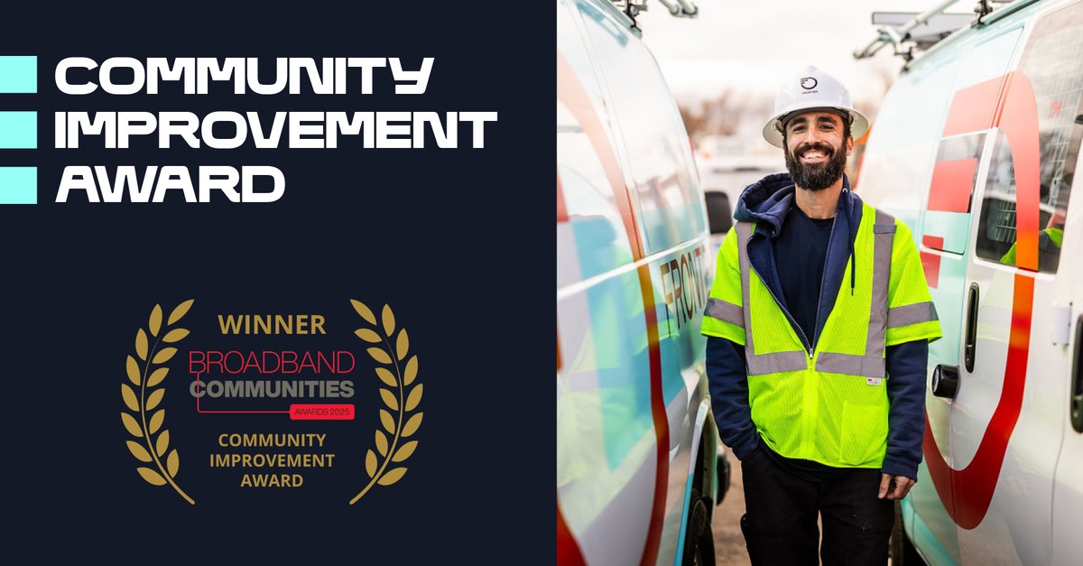 Frontier Internet (@frontiercorp) on Twitter photo We took home a new award from <a href="/bbcmag/">BroadbandCommunities</a> for our work to deliver critical fiber connectivity to those who need it most. 🌟
#BuildingGigabitAmerica is all about connecting more people to the technology they need to unlock opportunities. One way we bring our purpose to life is We took home a new award from <a href="/bbcmag/">BroadbandCommunities</a> for our work to deliver critical fiber connectivity to those who need it most. 🌟
#BuildingGigabitAmerica is all about connecting more people to the technology they need to unlock opportunities. One way we bring our purpose to life is