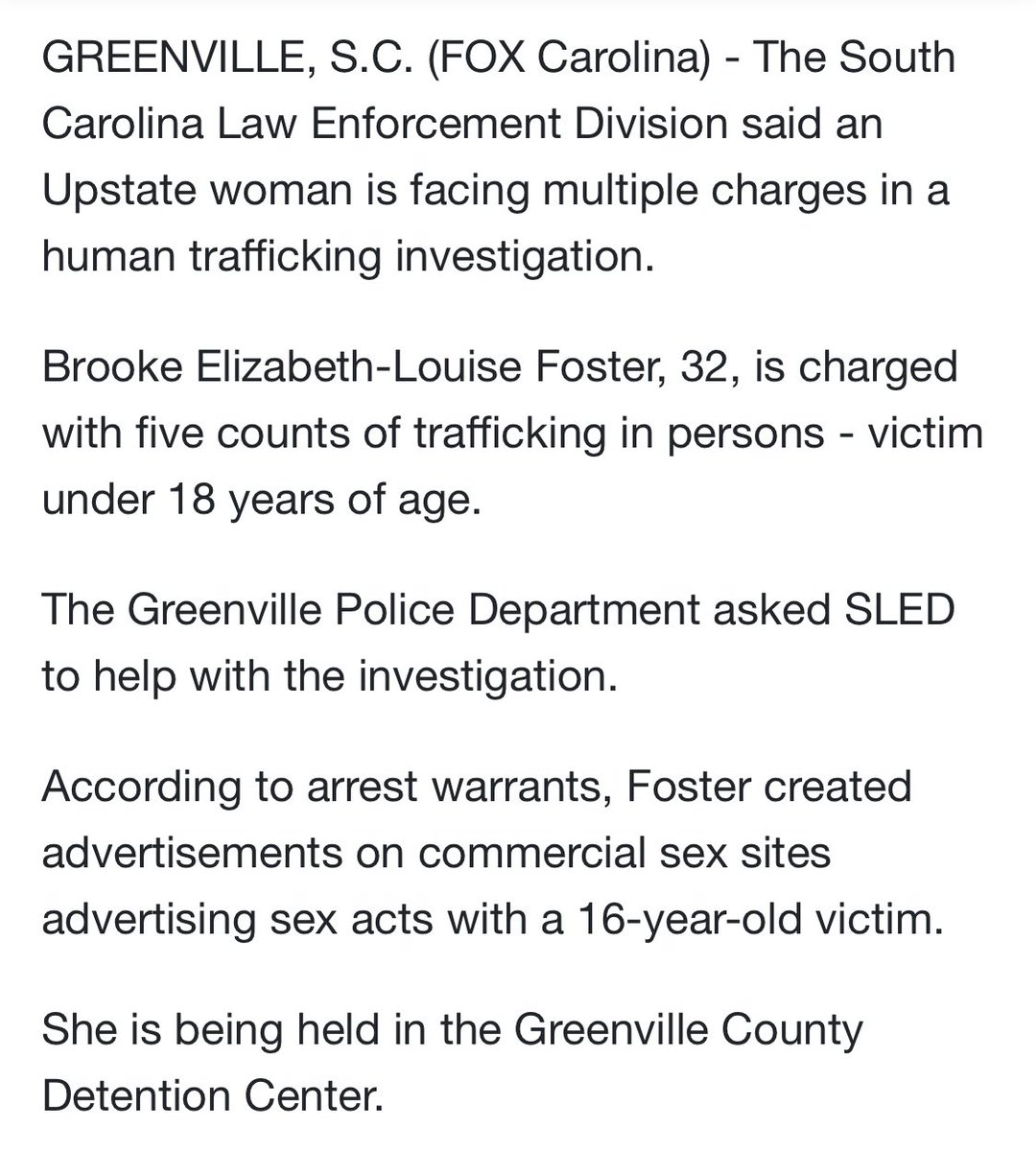 We may need you back in Greenville <a href="/NancyMace/">Nancy Mace</a> !!