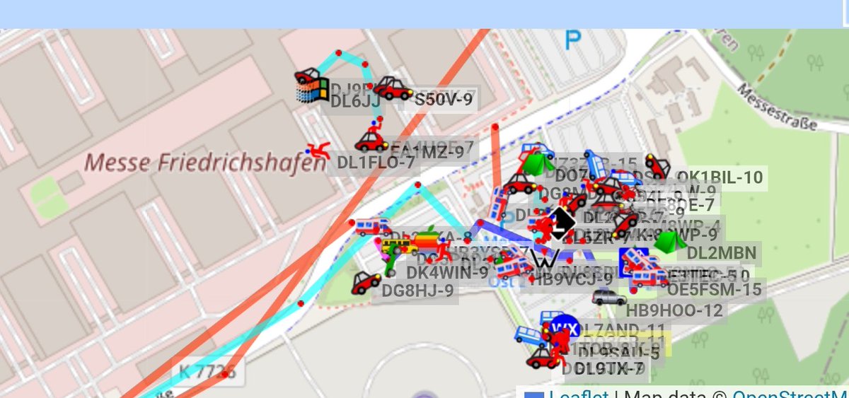 Nous voilà à la veille de l'ouverture de #HamRadio2025 

A présent, le camping semble complet vu depuis le réseau #APRS 😉

A vous rencontrer sur le stand du REF, Hall A1-550

#hamradio #friedrichshafen