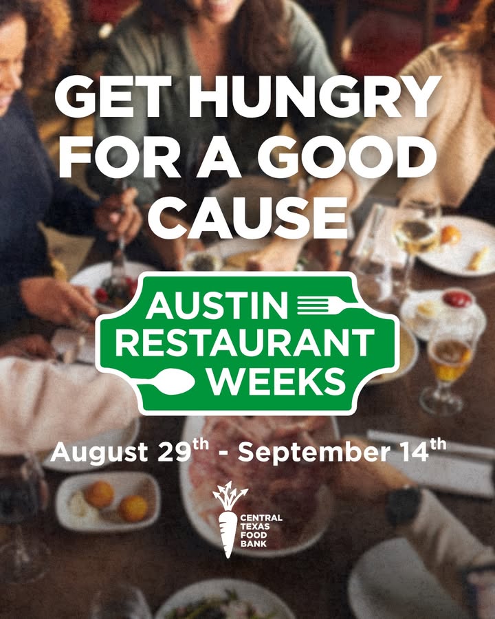 🍽️ Get hungry for a good cause! Austin Restaurant Weeks is back this August and every bite gives back. 💚

Visit  bit.ly/2WeE7ip for sneak peeks, chef collabs, and participating restaurants. Mark your calendars and make plans to dine out for good!
