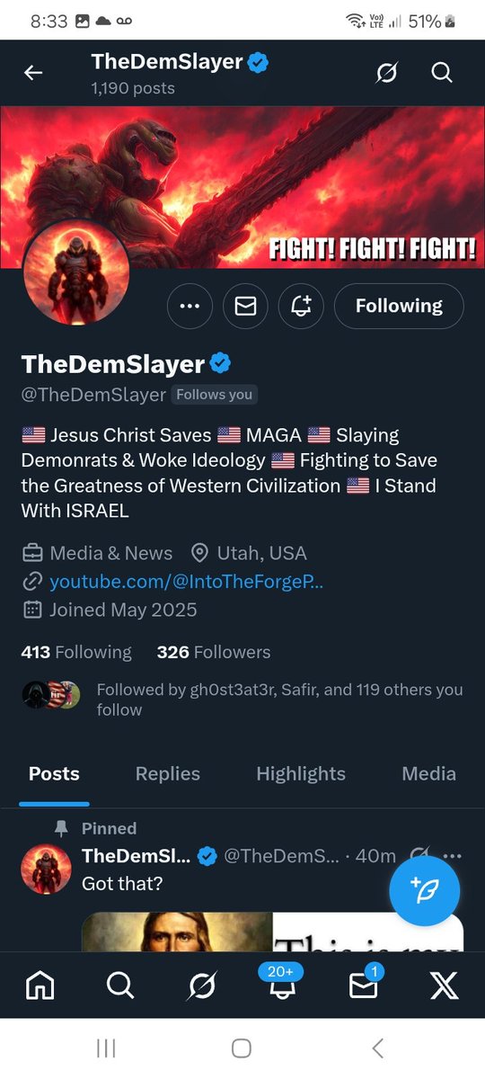 KJW (@hawkesbay69) on Twitter photo Who's got a follow for this maga patriot who fb. His profile name is worth a follow in itself, please give @ <a href="/TheDemSlayer/">TheDemSlayer</a> a follow, repost ๐ช ๐ซถ ๐ ๐ฅ ๐บ๐ธ Who's got a follow for this maga patriot who fb. His profile name is worth a follow in itself, please give @ <a href="/TheDemSlayer/">TheDemSlayer</a> a follow, repost ๐ช ๐ซถ ๐ ๐ฅ ๐บ๐ธ