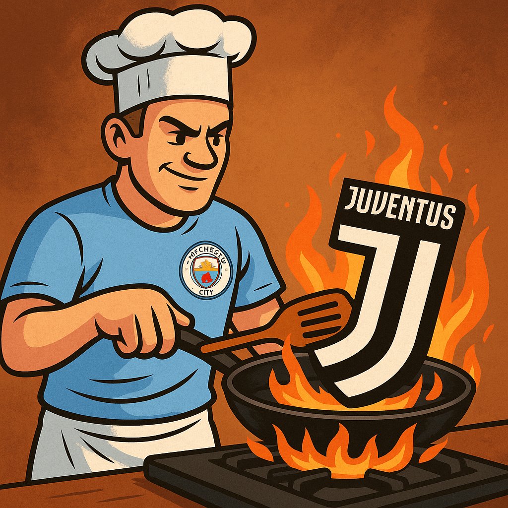 cee_godswill1's tweet photo. When the kitchen gets too hot, Juventus gets cooked! 🔥👨‍🍳 #ManCity #UCL #CookedThem #FootballBanters https://t.co/37qdLol7X6
