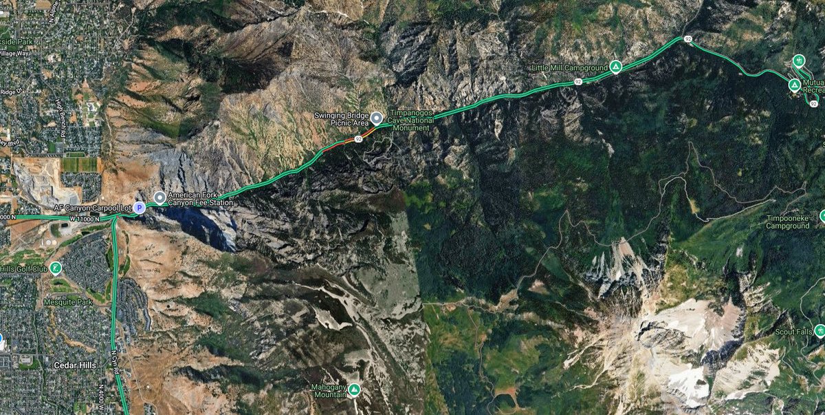 Heads up if you're planning on going thru American Fork Canyon. A crash just W of the Timpanogos Caves. Expect delays both directions. <a href="/KSLTraffic/">KSL Traffic Updates</a>
