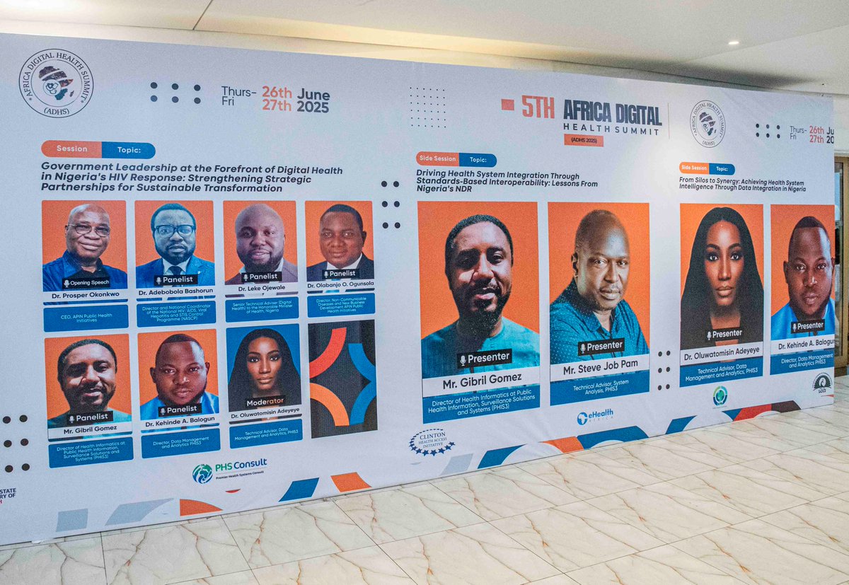 Phis3Project's tweet image. We are LIVE at the Africa Digital Health Summit 2025! Day 1

Join us as leading voices in health innovation, policy, and technology come together to shape the future of digital health across Africa. @APINNigeria 

#AfricaDigitalHealthSummit 
#HealthInnovation 
#APIN
#PHIS3